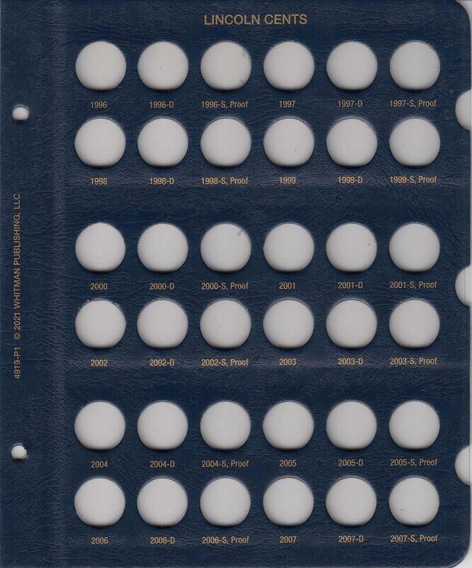 Whitman Album Lincoln Cents 1996-2024