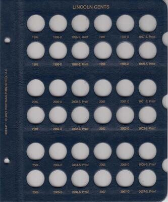 Whitman Album Lincoln Cents 1996-2024