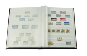 Hard Cover Stock book with 32 White Pages and Glassine Interleaves (Blue) - L4/16BL