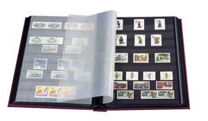 Hard Cover Stock book with 32 Black Pages and Glassine Interleaves (Blue) - LS4/16BL