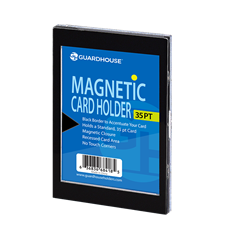 1 Card Magnetic Card Holder - Black Borders 1 Card Magnetic Card Holder - Black Borders