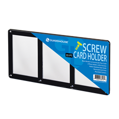 3 Card Screw Card Holder 35pt - Black Border 3 Card Screw Card Holder 35pt - Black Border