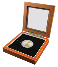 Guardhouse 5x5 Glass-top Wood Display Box - Holds Z Sized Capsule - Cedar