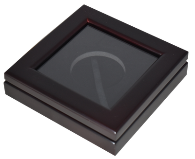 Guardhouse 5x5 Glass-top Wood Display Box - Holds X Sized Capsule - Dark Mahogany