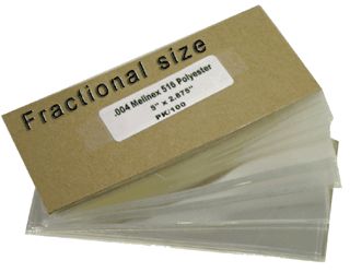 Melinex Fractional Currency Sleeves Melinex Fractional Currency Sleeves