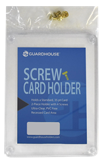 1 Trading Card 4 Screw Card Holder 35pt - Clear 1 Trading Card 4 Screw Card Holder 35pt - Clear
