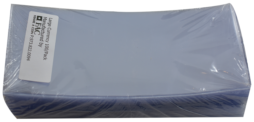 Large Currency Sleeve - 100 pack