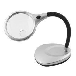UltraOptix LED Flexible Desk Magnifer, 2X (6X Bifocal)