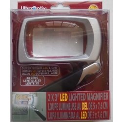 UltraOptix Folding 2x3 Lighted Magnifier, 3X