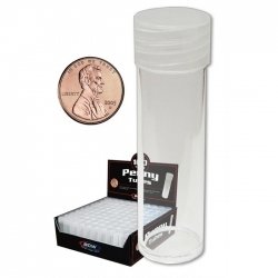 BCW Coin Tubes - Penny - Case