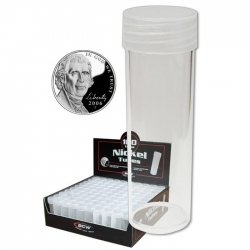 BCW Coin Tubes - Nickel - Case