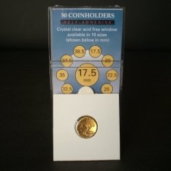 Supersafe Self-Adhesive Coin Holders 17.5mm