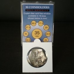 Supersafe Self-Adhesive Coin Holders 35mm