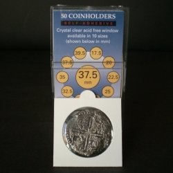 Supersafe Self-Adhesive Coin Holders 37.5mm