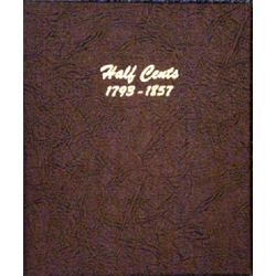 Dansco Album 7098: Half Cents, 1793-1857
