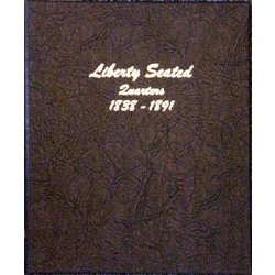 Dansco Album 6142: Liberty Seated Quarters, 1838-1891