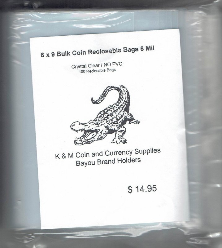 6 x 9 Bulk Coin Bags 6 Mil Reclosable