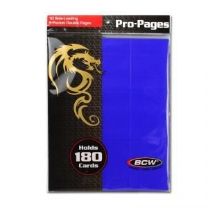 BCW 18-Pocket Pro Pages - Trading Cards -  Blue