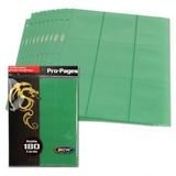 BCW 18-Pocket Pro Pages - Trading Cards - Green