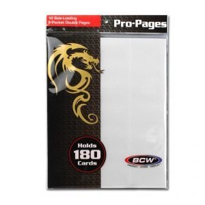 BCW 18-Pocket Pro Pages - Trading Cards - White