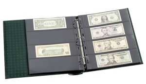 Lighthouse Grande 4 Pocket Small  Currency Album - Green