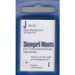 Showgard Stamp Mounts: J (40/25) - Black