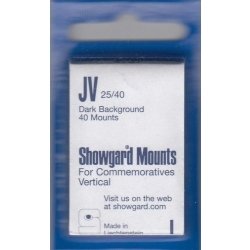 Showgard Stamp Mounts: JV (25/40) - Black Showgard Stamp Mounts: JV (25/40) - Black