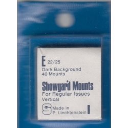 Showgard Stamp Mounts: E (22/25) - Black