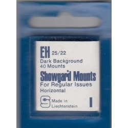 Showgard Stamp Mounts: EH (25/22) - Black