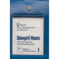 Showgard Stamp Mounts: U (33/27) - Black