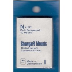 Showgard Stamp Mounts: N (41/27) - Black Showgard Stamp Mounts: N (41/27) - Black