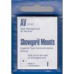 Showgard Stamp Mounts: AV (31/41) - Black