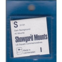 Showgard Stamp Mounts: S (31/31) - Black