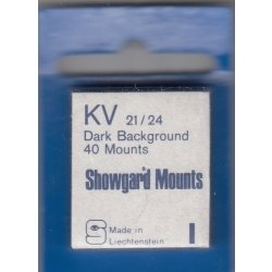 Showgard Stamp Mounts: KV (21/24) - Black