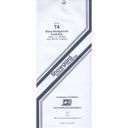 Showgard Stamp Mount Strips: 74mm - Black
