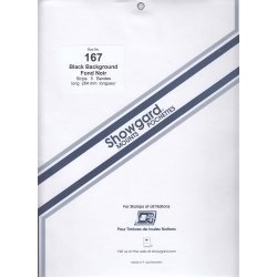 Showgard Stamp Mount Strips: 167mm - Black Showgard Stamp Mount Strips: 167mm - Black