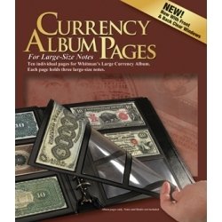Whitman Premium Currency Album Refill Pages - Large Notes