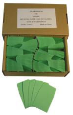 Guardhouse Paper Coin Envelopes - Green Guardhouse Paper Coin Envelopes - Green