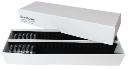 Guardhouse Double Row Coin Capsule Box - 50 Small Capsules