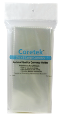 Coretek  Currency Holder 8 x 3 1/2- 50 pack -- Large