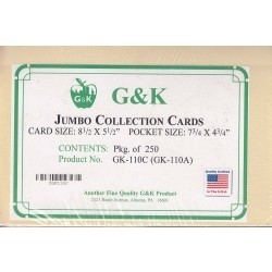 G&K Jumbo Dealer Cards (110A) -- 8 1/2 x 5 1/2 - pack