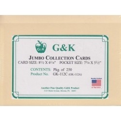 G&K Jumbo Dealer Cards (112A) -- 8 1/2 x 5 1/2 - Pack