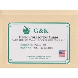 G&K Jumbo Dealer Cards (112A) -- 8 1/2 x 5 1/2 - Pack G&K Jumbo Dealer Cards (112A) -- 8 1/2 x 5 1/2 - Pack