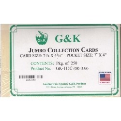G&K Jumbo Dealer Cards (115A) -- 7 3/4 x 4 3/4 - Pack