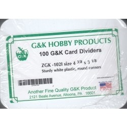 G&K Dealer Card Dividers -- 102 Size