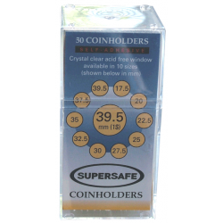 Supersafe Self-Adhesive Coin Holders 39.5mm Large Dollar Supersafe Self-Adhesive Coin Holders 39.5mm Large Dollar
