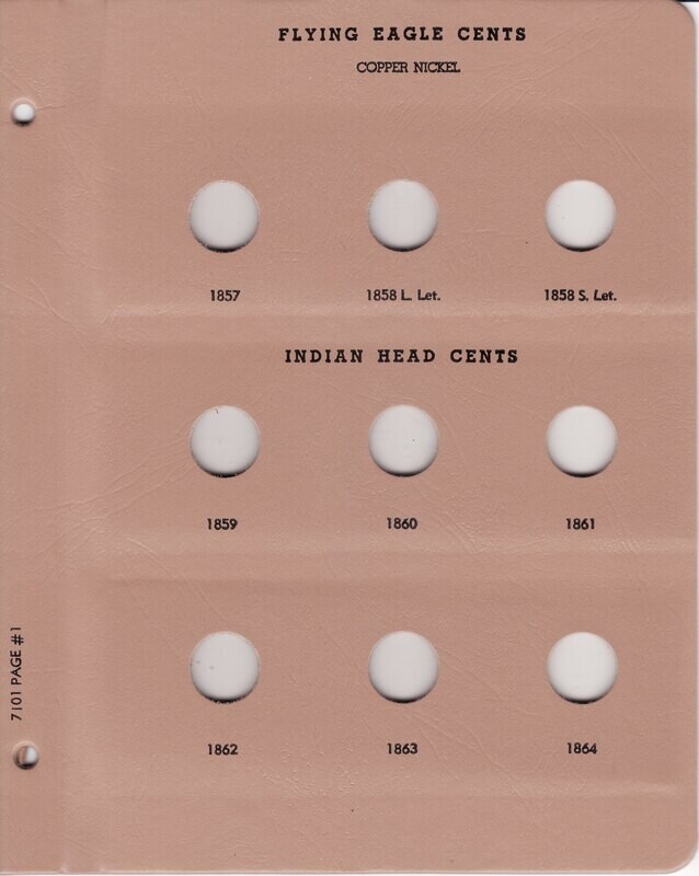 Dansco Album 7101: Indian Head Cents, 1857-1909