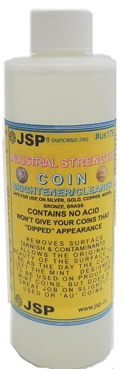 JSP® Coin Brightener Cleaner 8 oz JSP® Coin Brightener Cleaner 8 oz