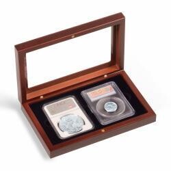 Lighthouse Mahogany Style Slab Box -- 2 Slab -- Glass Top