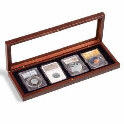 Lighthouse Mahogany Style Slab Box -- 4 Slab -- Glass Top